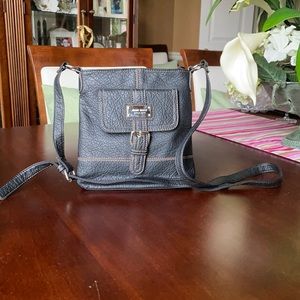 Nine West Black Leather Crossbody Bag